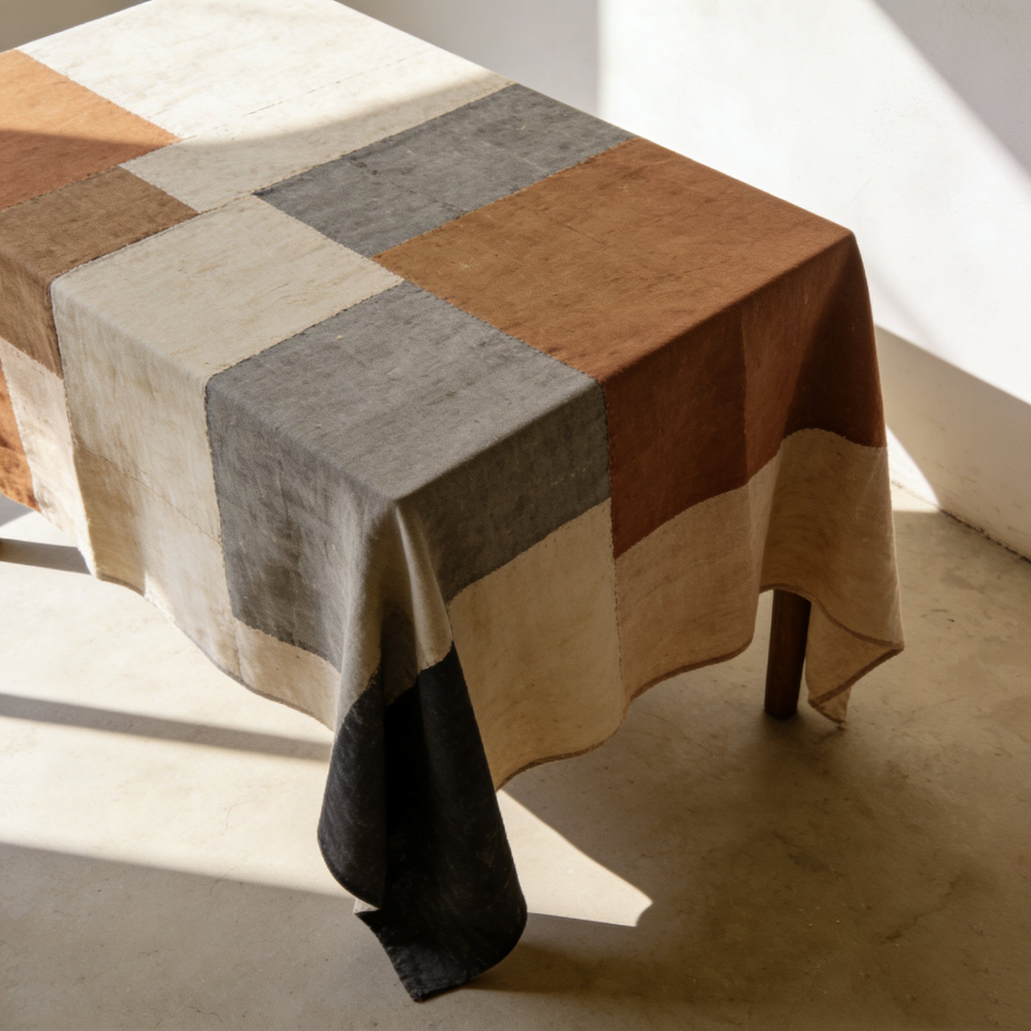  체크 패턴 테이블보