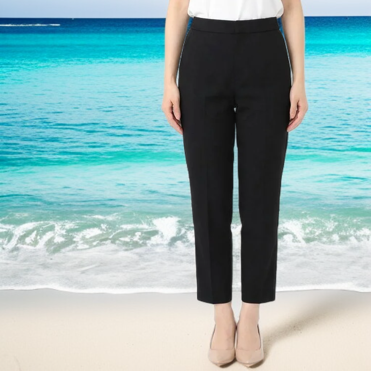 レディースハイウエスト美脚アンクル丈スラックス