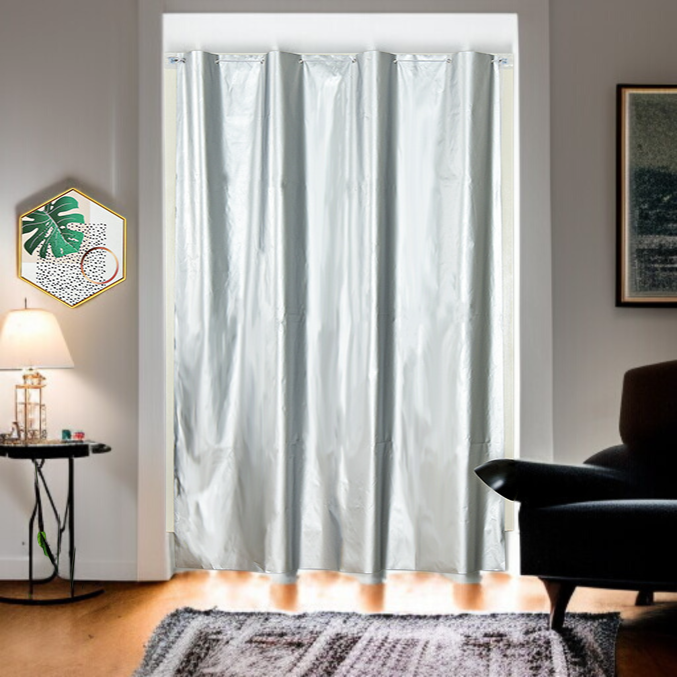 完成品の自己接着遮光カーテン レンタルルーム 寝室 厚手 フローティングウィンドウ 寝室 カーテン ノーパンチ遮光ファブリックカーテン