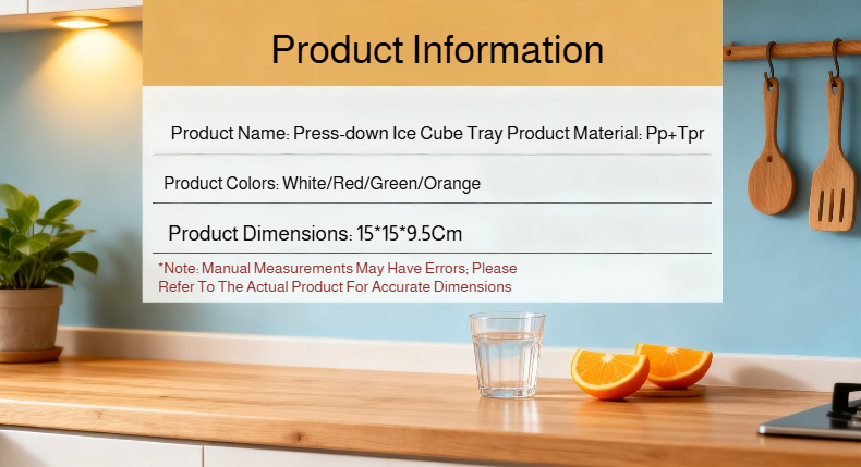 User pressing ice tray for quick ice removal