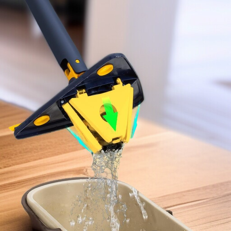 손세탁 없이 대걸레 청소 삼각 와이퍼 유리 천장 벽면 걸레를 손으로 비벼 닦다 손세탁 없는 청소 걸레 세트