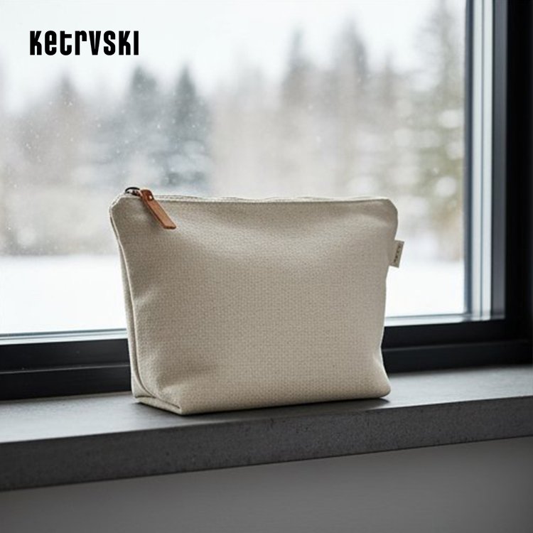 넉넉한 수납공간을 가진 라이트 카키 수납백