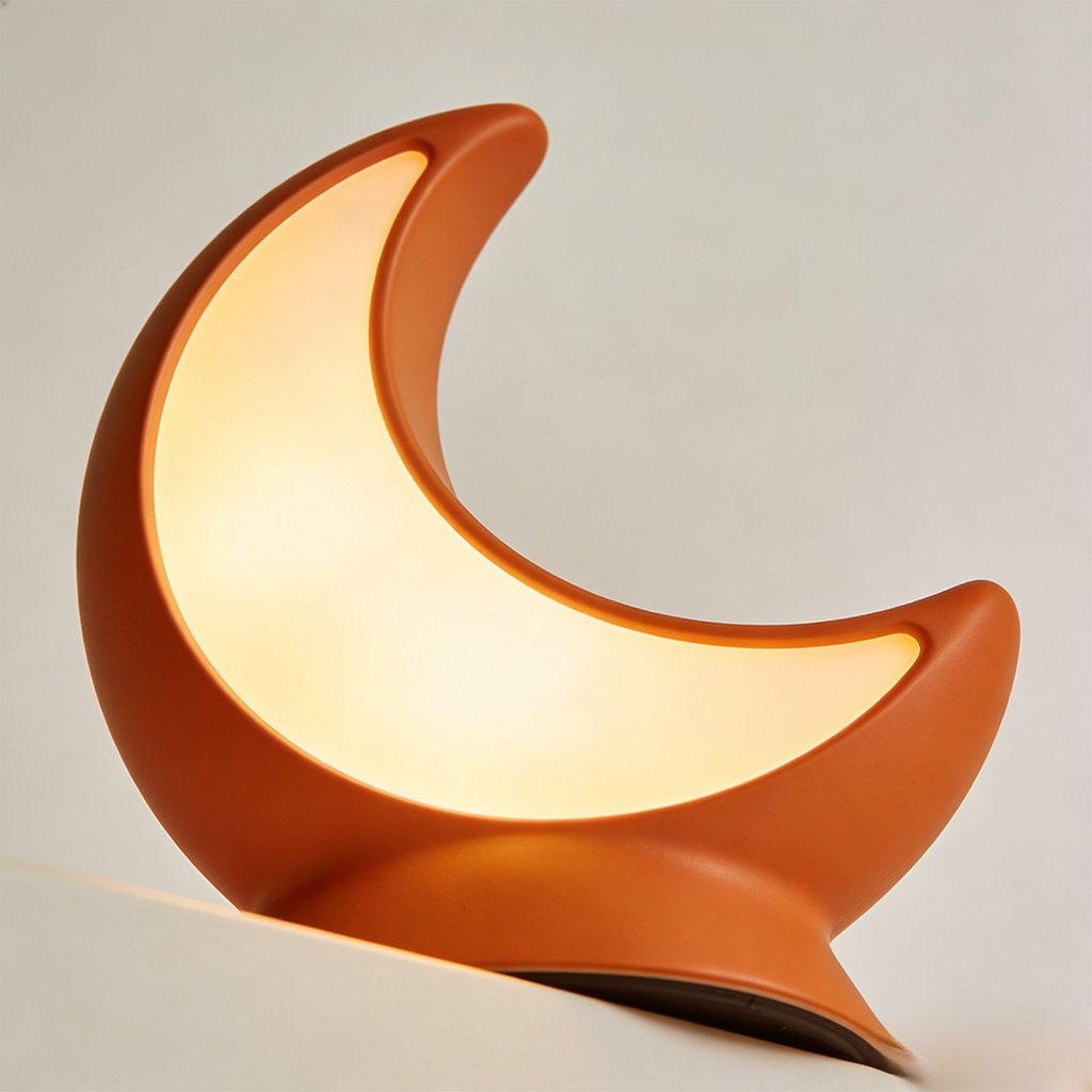 Lámpara de mesa pequeña con forma de luna