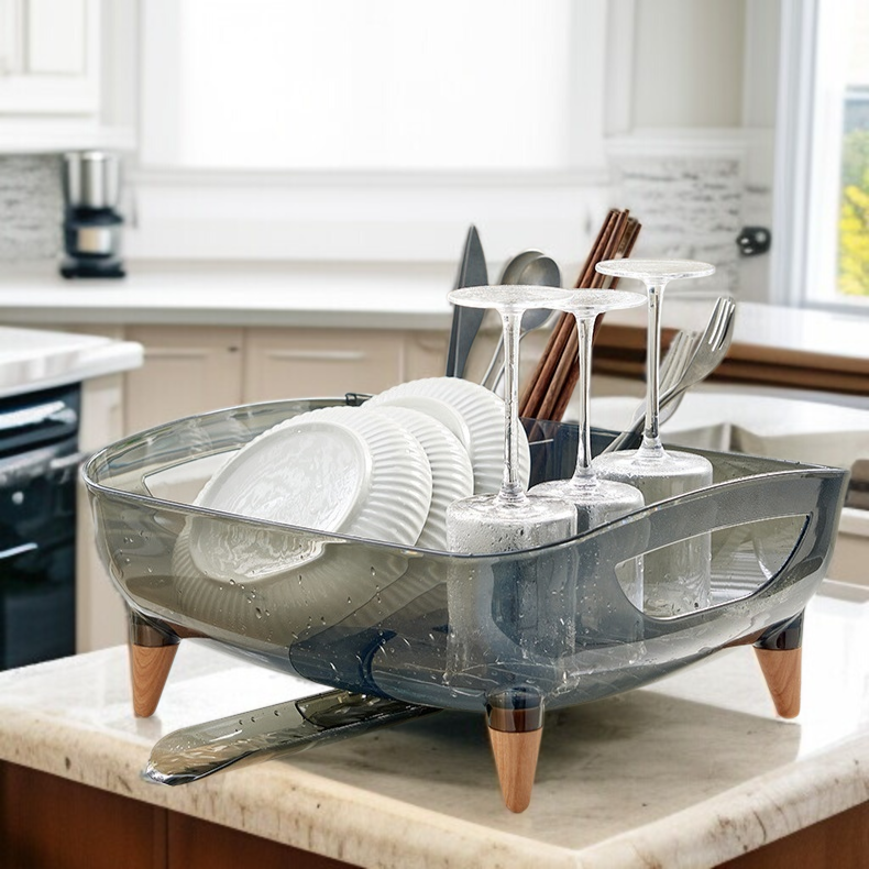 일본식 다용도 그릇선반 플라스틱 수납함 싱크대 수납선반 물빠짐 그릇선반 파티션 수납 그릇 접시 그릇 바구니