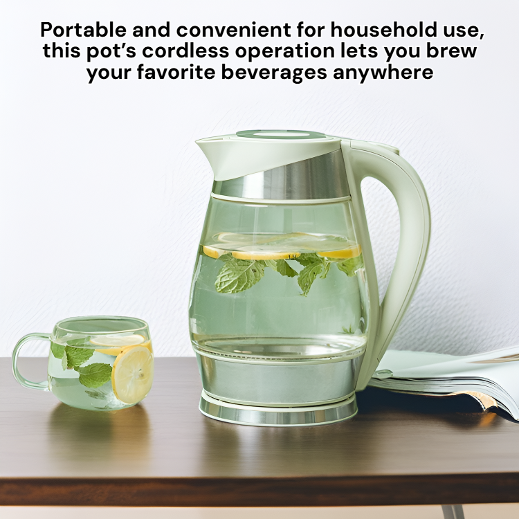 Multifunctional Wireless Electric Coffee Tea Pot Glass Drip Pot Household