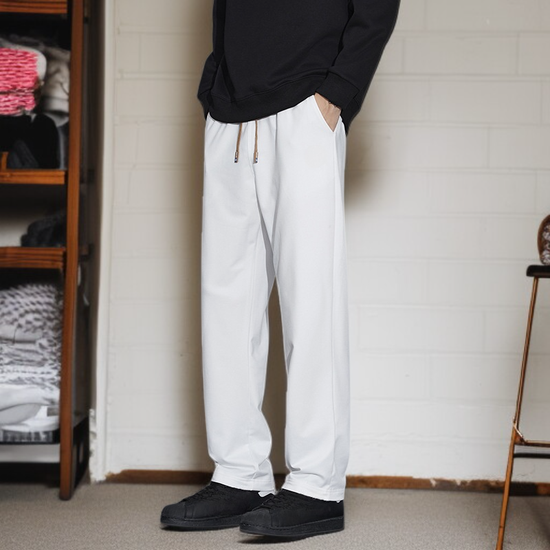 メンズ春ストレートカジュアルパンツ