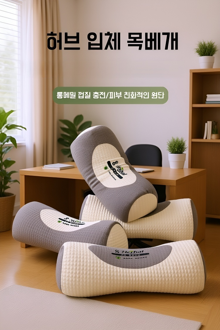 성인 요추 전용 메밀 베개 한 쌍 이미지