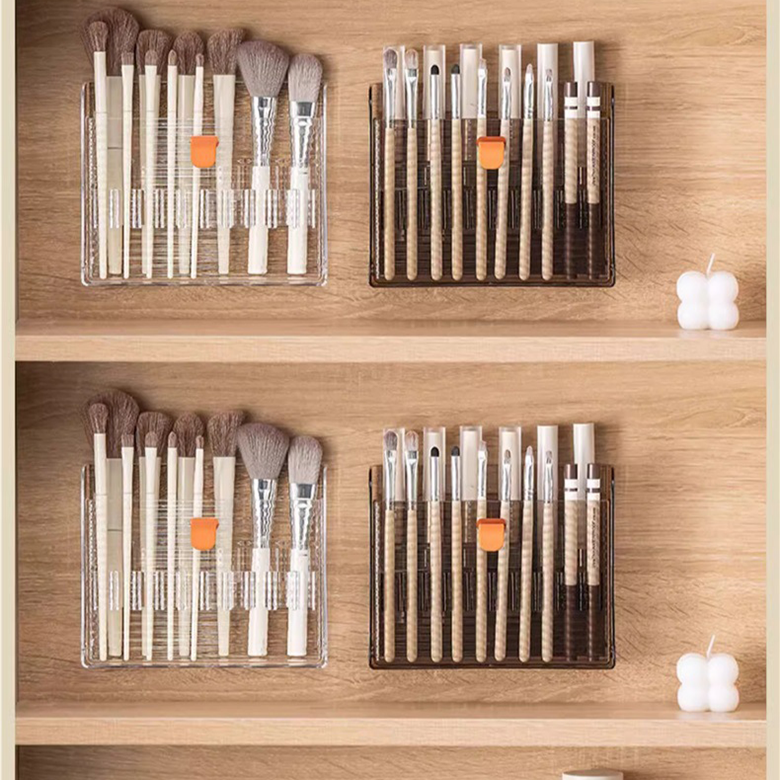 壁掛分格化妝刷口紅收納盒