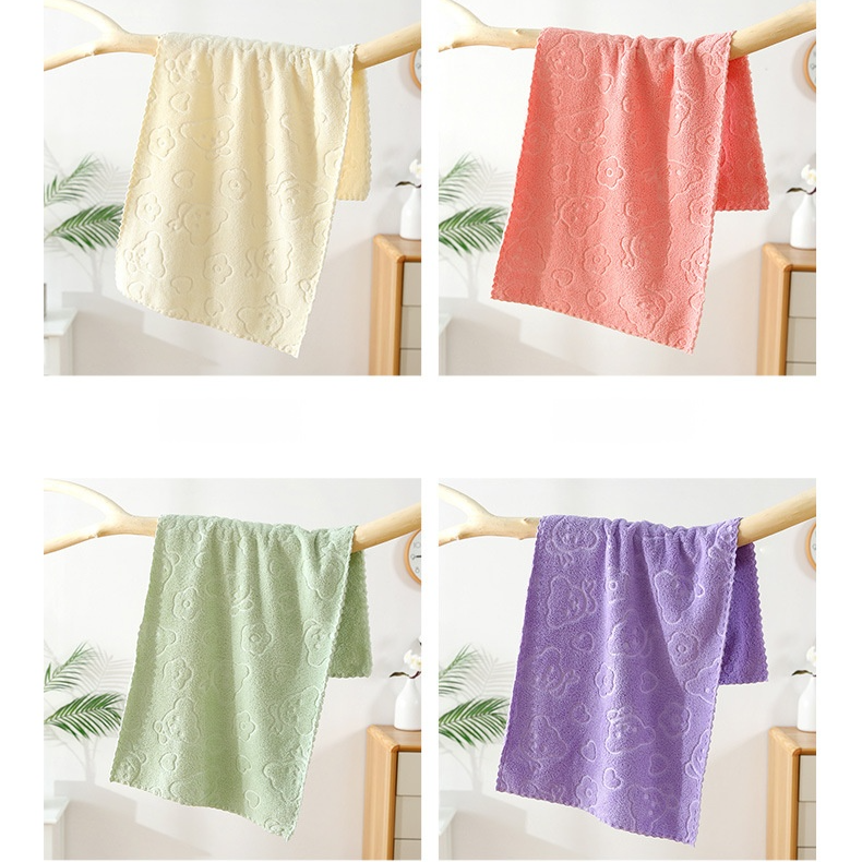 Bear Print Microfiber Towel