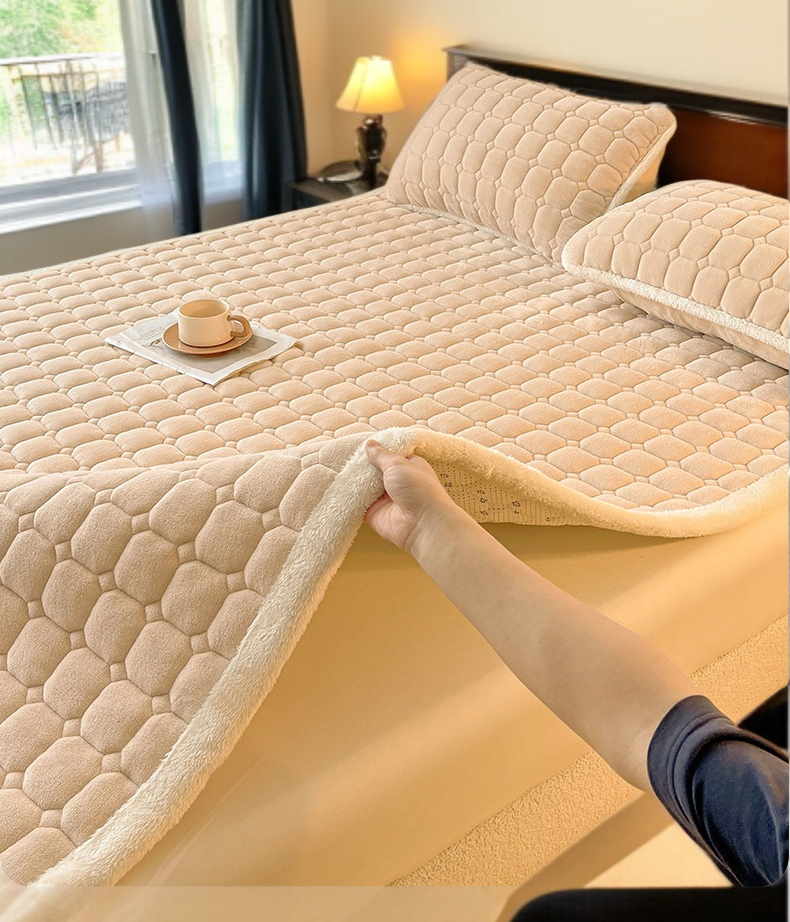 밀키드 두꺼운 보온 매트리스 학생 기숙사 싱글 두꺼운 보온 매트리스 접이식 매트리스 코랄 매트리스