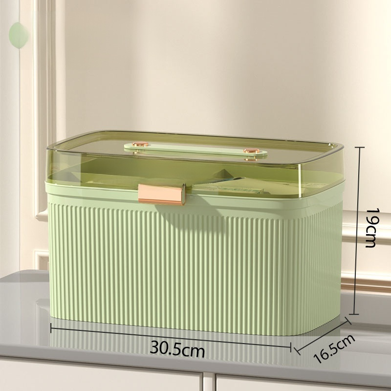 กล่องยาแบบครอบครัว ขนาดใหญ่ หลายชั้น สำหรับใช้ในบ้าน