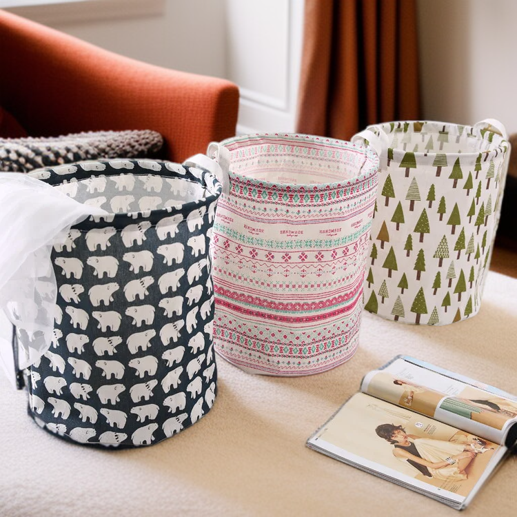 Faltbarer Stoffaufbewahrungskorb für Kleidung