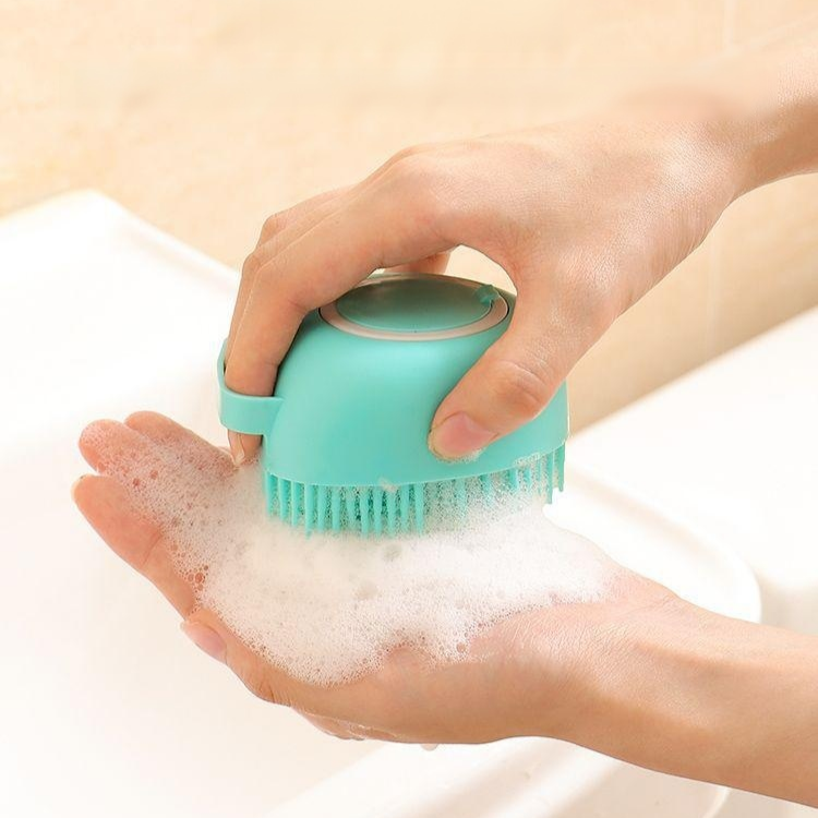 寵物洗澡矽膠刷按摩清潔