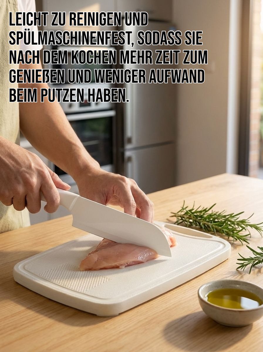 Hochwertiges Schneidebrett mit integriertem Messerhalter
