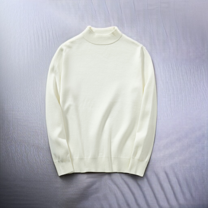 크루넥 단색 스웨터