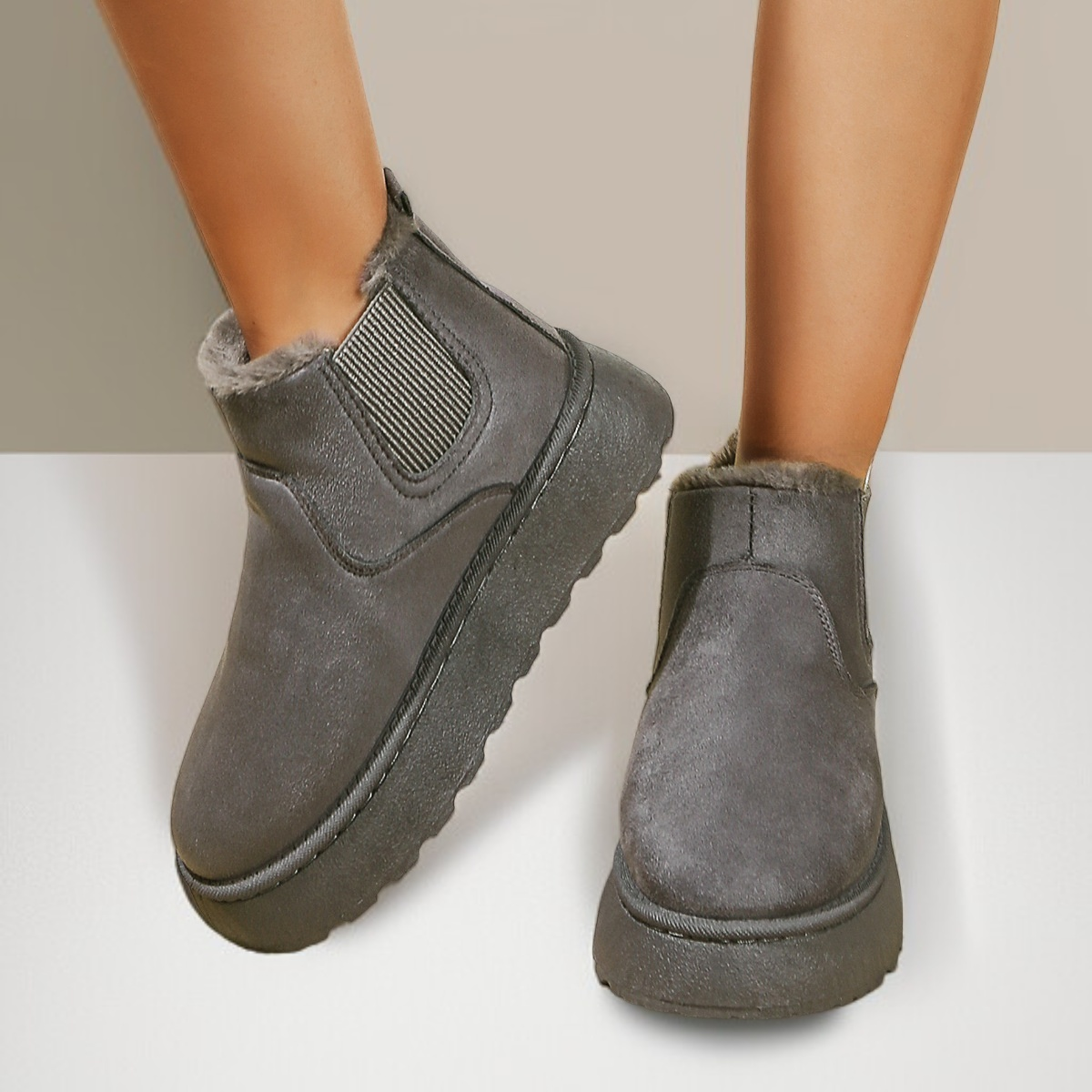 따뜻한 기모 안감 여성 겨울부츠