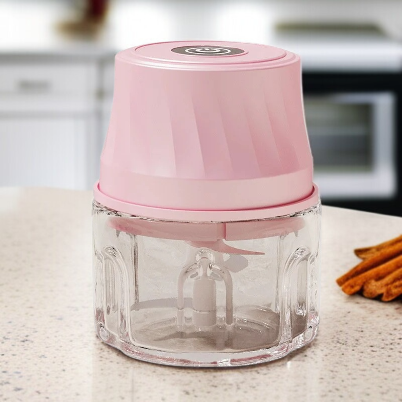 Batidora de ajo eléctrica para cocina, picadora de carne multifuncional