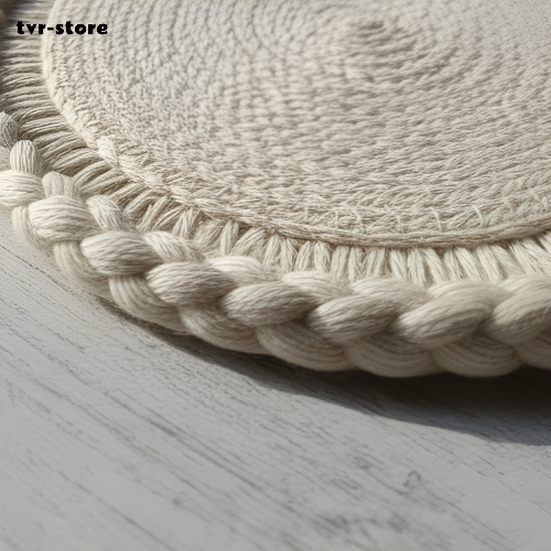 Vintage hand-woven absorbent coasters (5 pack)