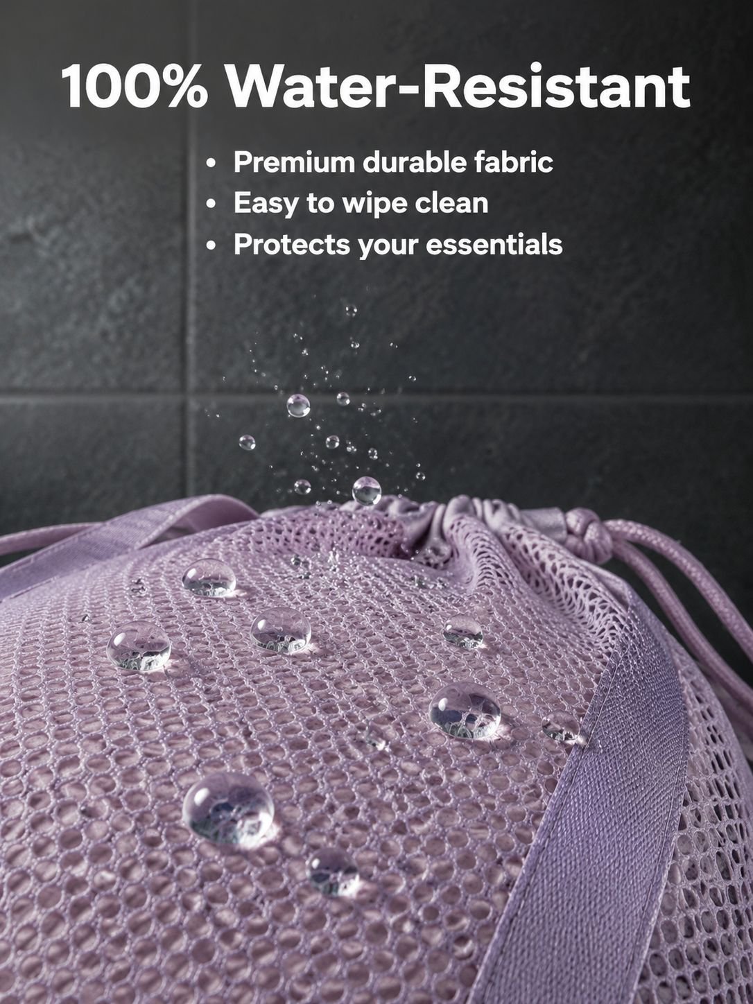 Multifunctional foldable mesh toiletry bag