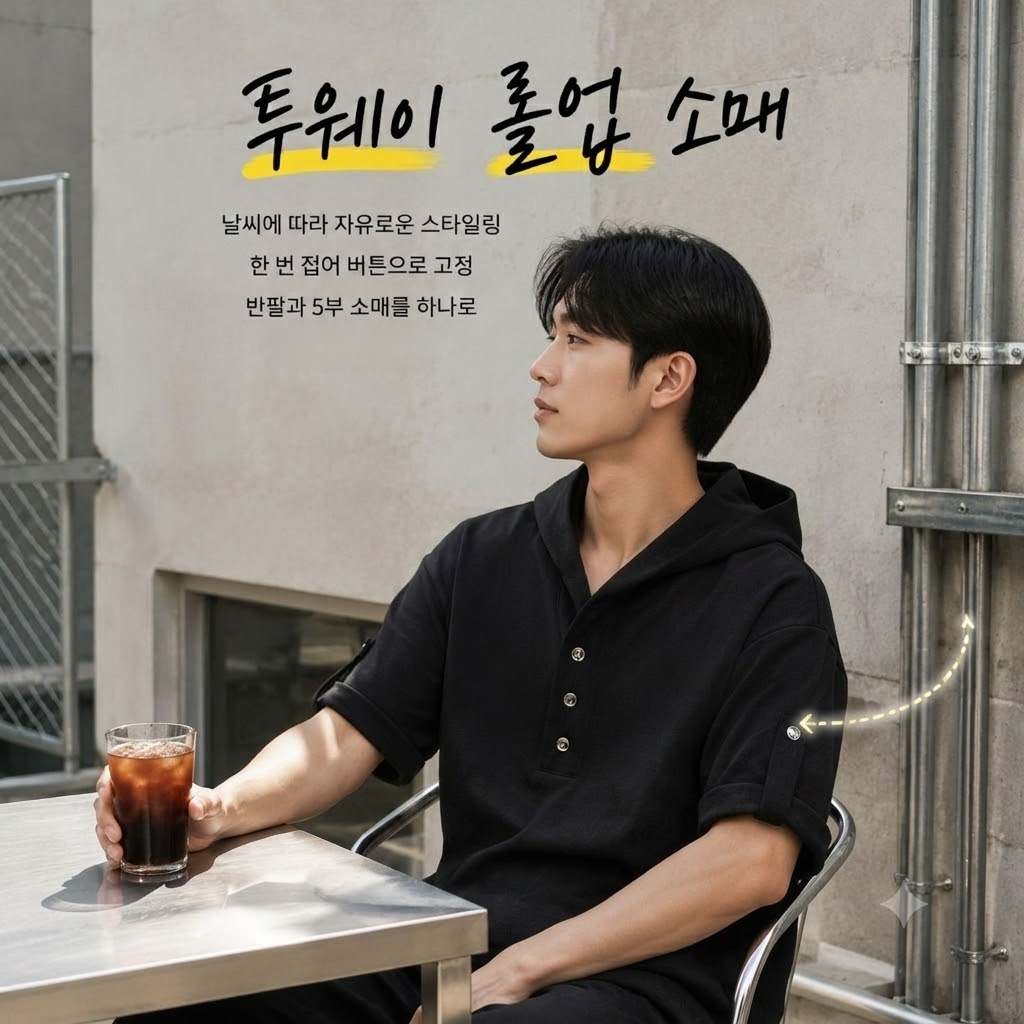 솔리드 컬러 3D 입체 이미지 홍콩 스타일 오버핏 후드 반팔 티셔츠