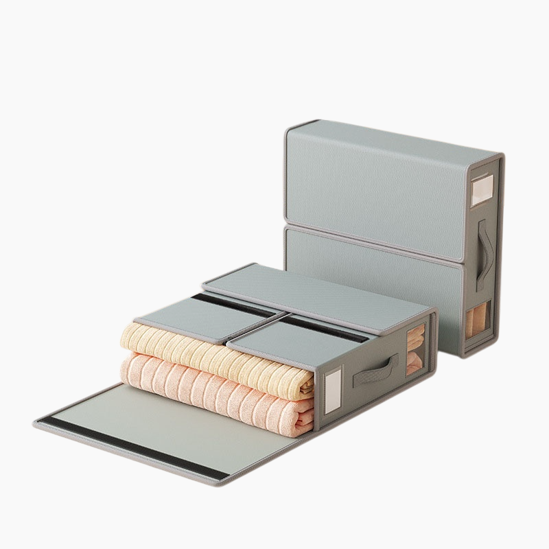 가정용 접이식 수납 정리함 4종 세트 접이식 의류 수납함 서랍형 가정용 정리함 접이식 수납 옷장 수납함