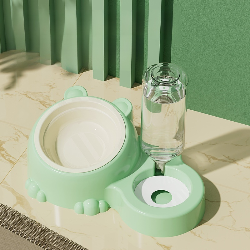 강아지 밥그릇 고양이 밥그릇 이중 식기 반려동물 물그릇 테디 블루 고양이 강아지 사료 그릇