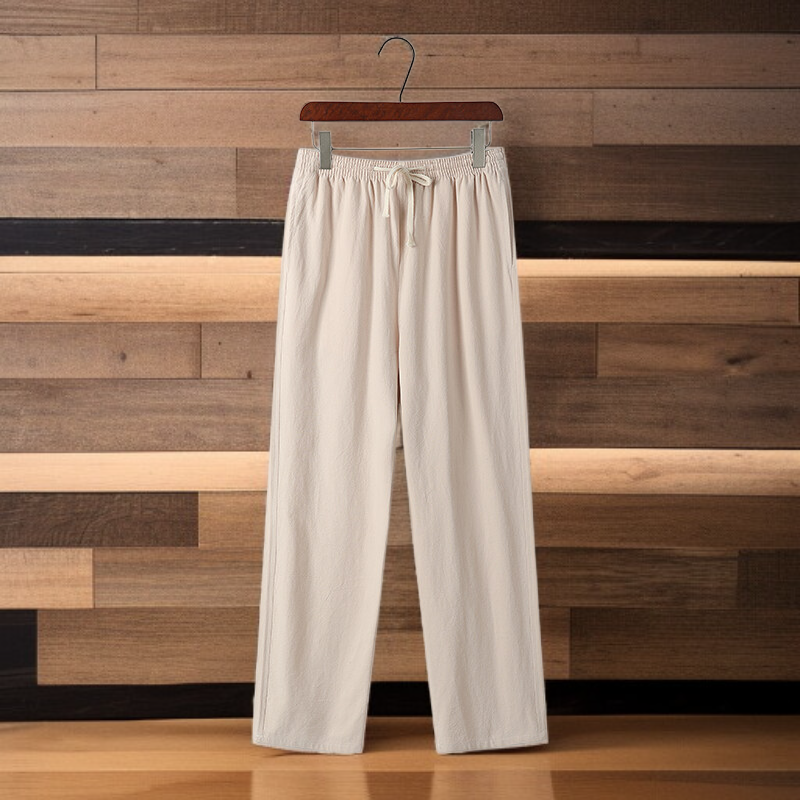 メンズ トレンディ クロップド ルーズ ストレート レッグ カジュアル トラウザー
