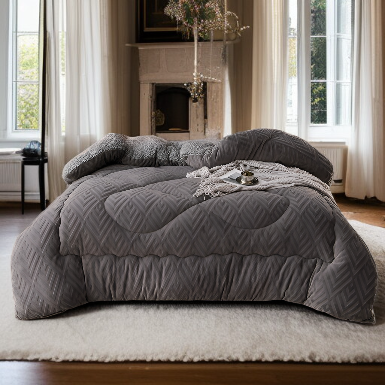 暖かいフランネル蓄熱極厚布団