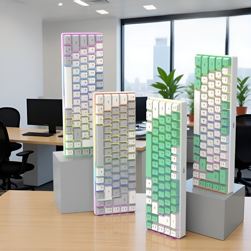 Mechanical-feel Dual-color Illuminated 68-key Wired Keyboard