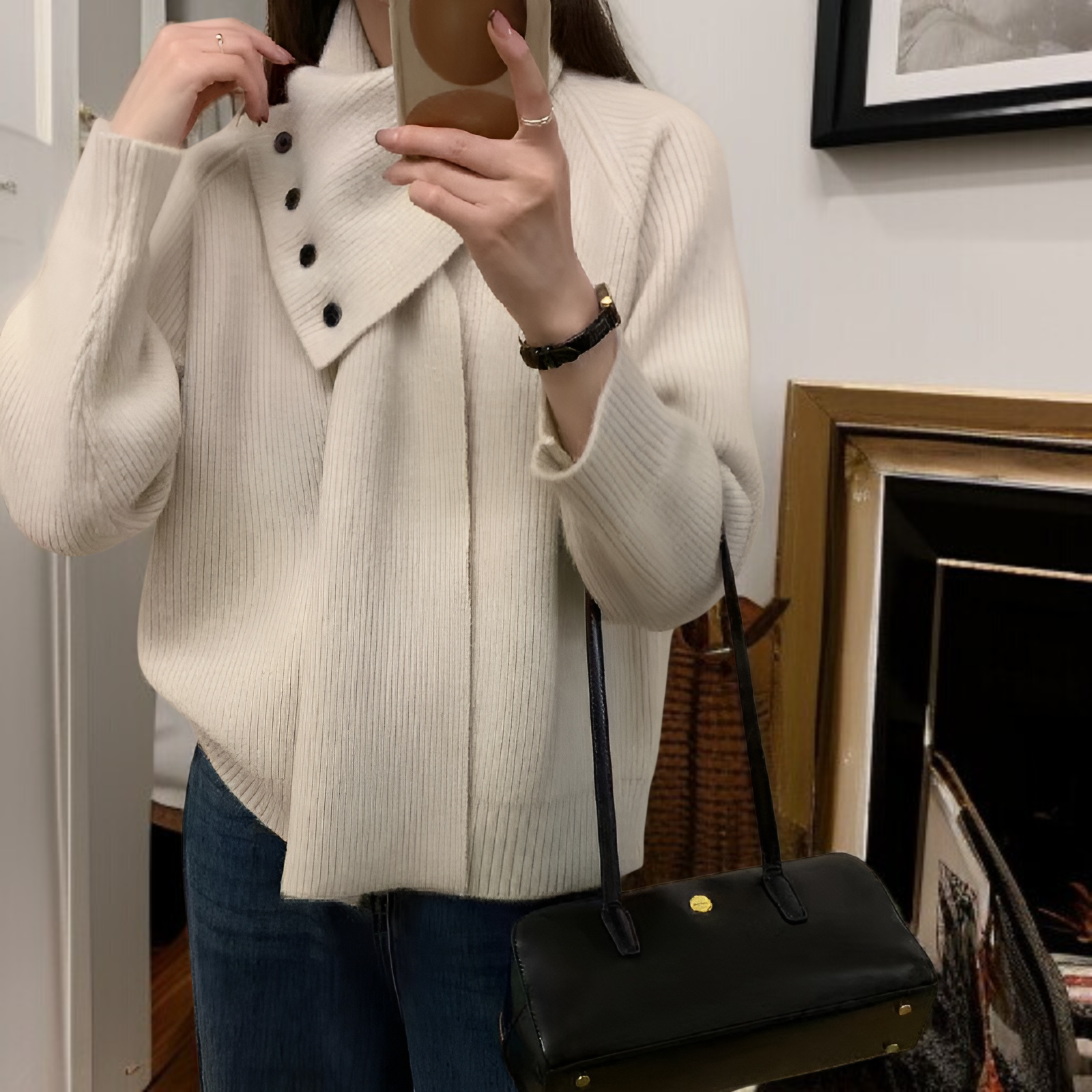 韓国風プルオーバーセーター、取り外し可能なスカーフ付き、レディース秋冬オリジナルデザインニットセーター、超美しいトップス