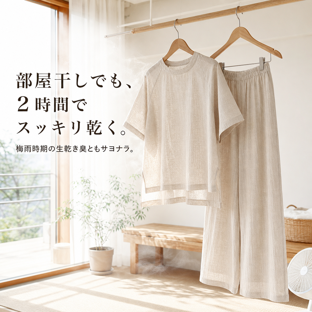 夏の快適ワイドパンツセット（半袖トップス＋ハイウエストパンツ）