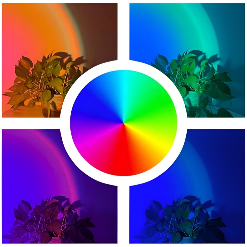 Luz de hogar con ondas de agua