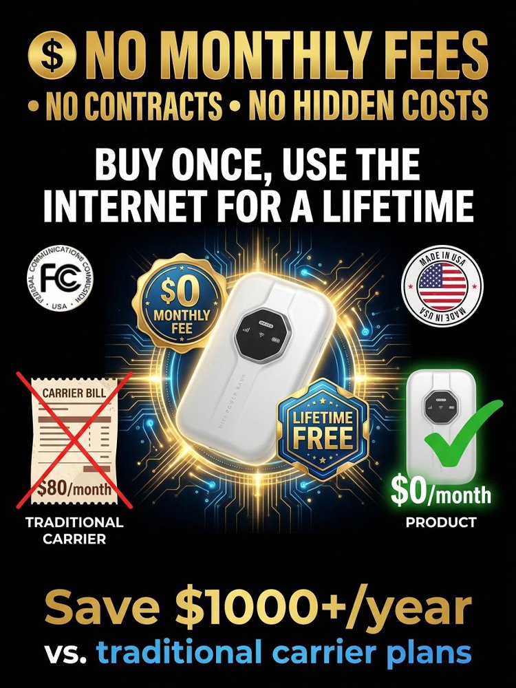 [Global Coverage, Free for Life] Boundless Portable Wi-Fi