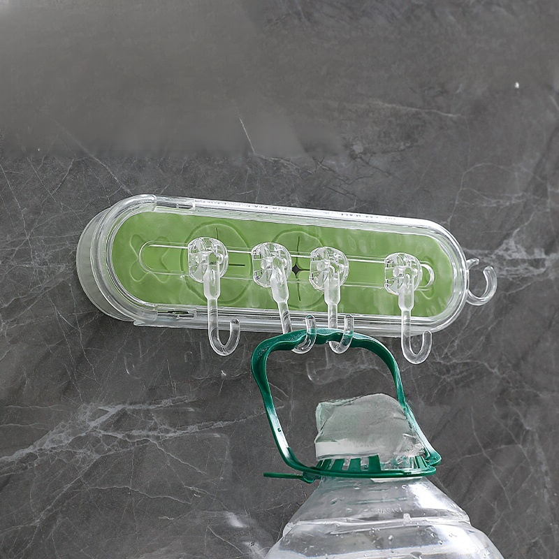 Wall-mounted Telescopic Bathroom Storage Rack with Suction Cups and Multifunctional Hooks