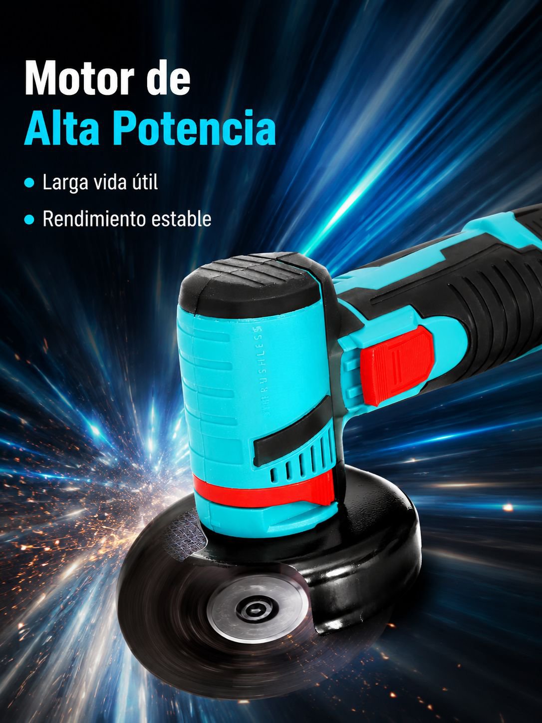 Amoladora angular multifuncional silenciosa