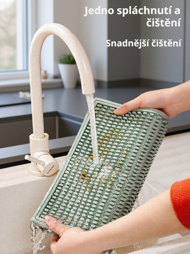 Domácí silikonová podložka pod hrnek, odvodňovací, tepelně izolační