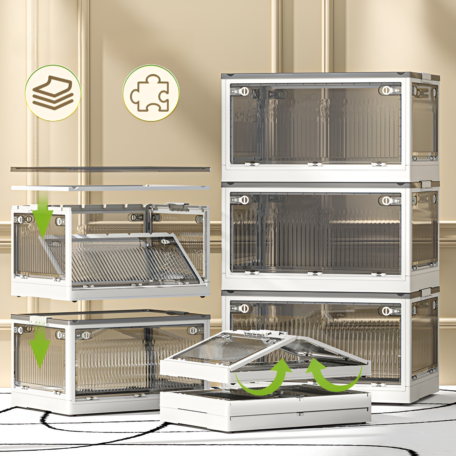 加厚塑料折疊衣櫃收納箱