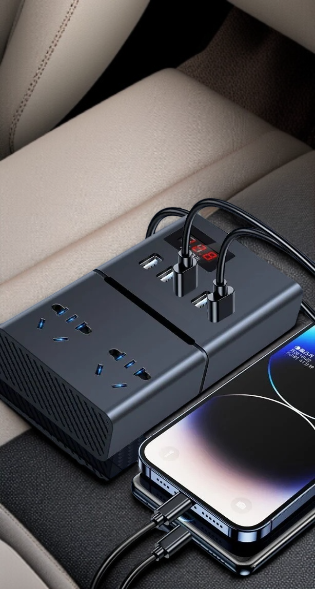 デジタルディスプレイで電力確認可能なインバーター