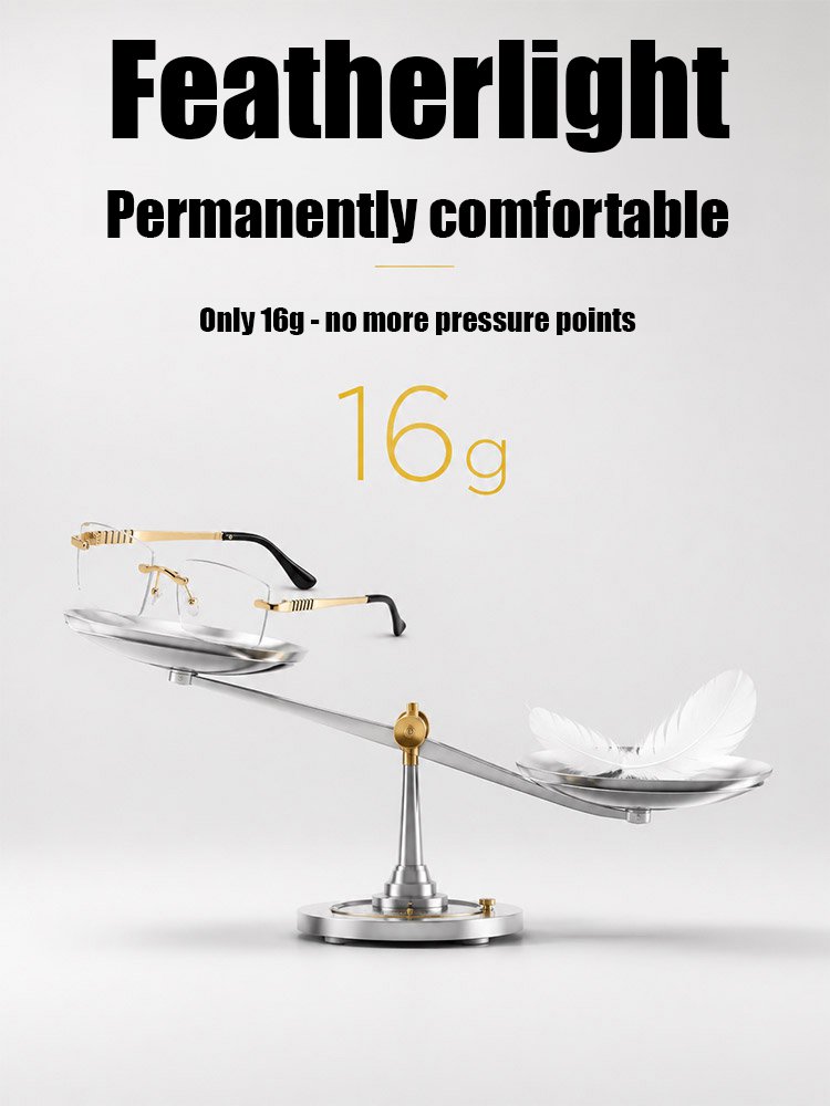 Frameless Photochromic Anti-Blue Light Reading Glasses