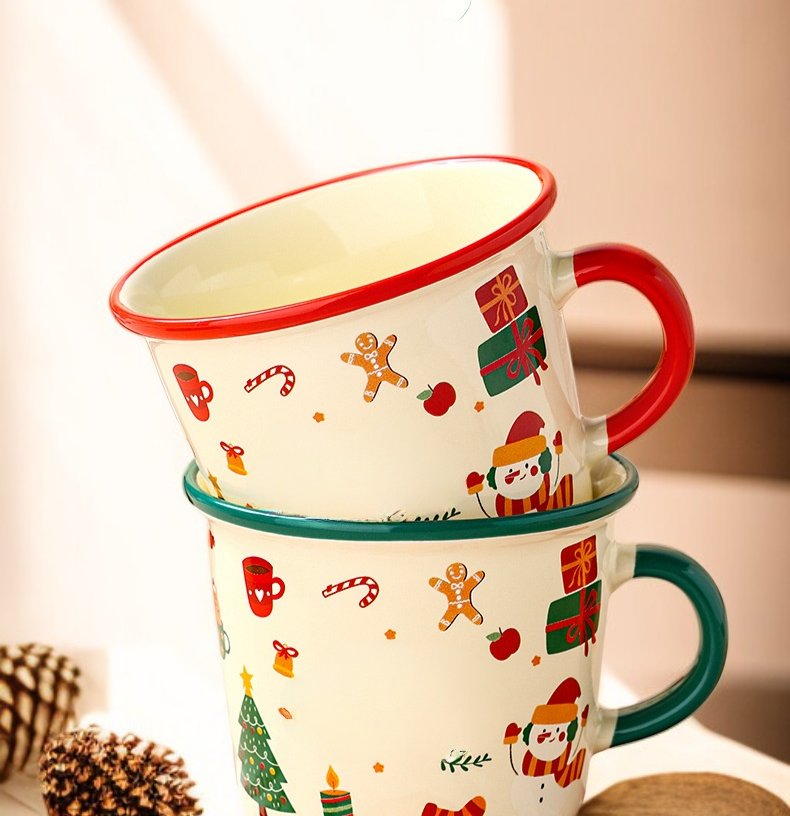 聖誕陶瓷杯子適合熱飲使用