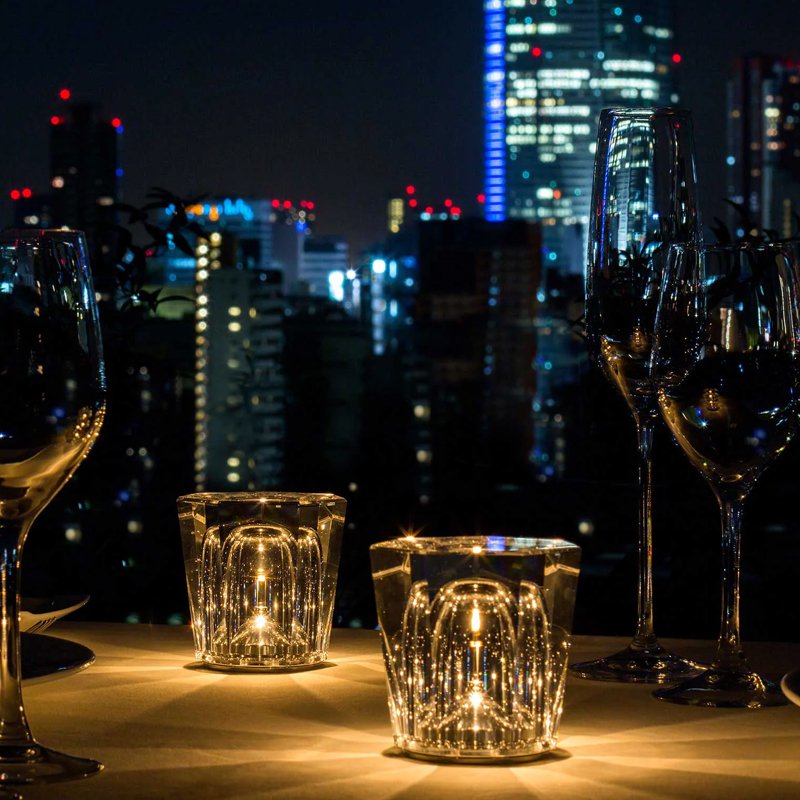 โคมไฟตั้งโต๊ะคริสตัลไร้สาย ขนาดเล็กสำหรับตกแต่งภายใน