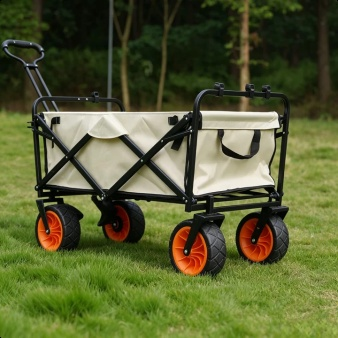 New Outdoor Camping Wagon Foldable Picnic Cart with Table Board