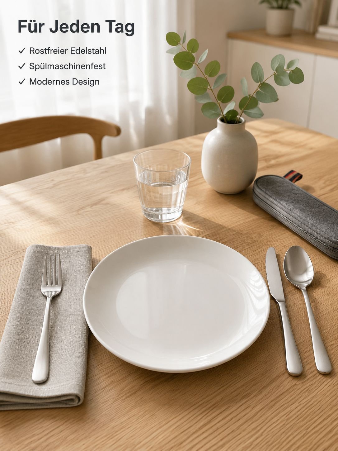 Edelstahl Besteck Set Kombi