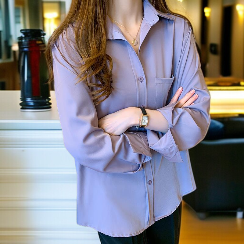 シャツ レディース タロパープル シフォン 長袖 ヴィンテージ トップス ブラウス レディース タロパープル 長袖 シャツ