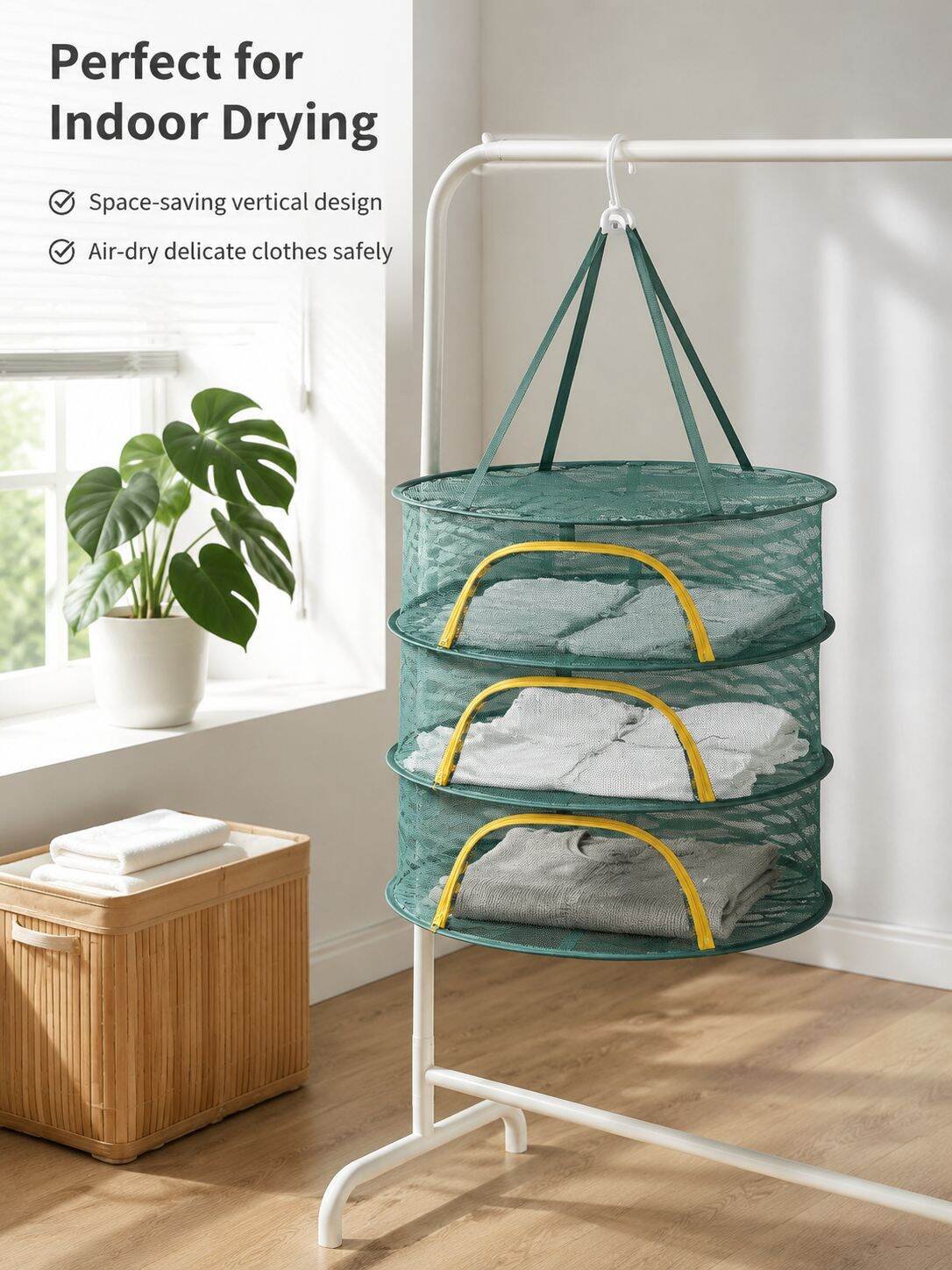 Zippered Drying Net Basket for Sweaters and Underwear