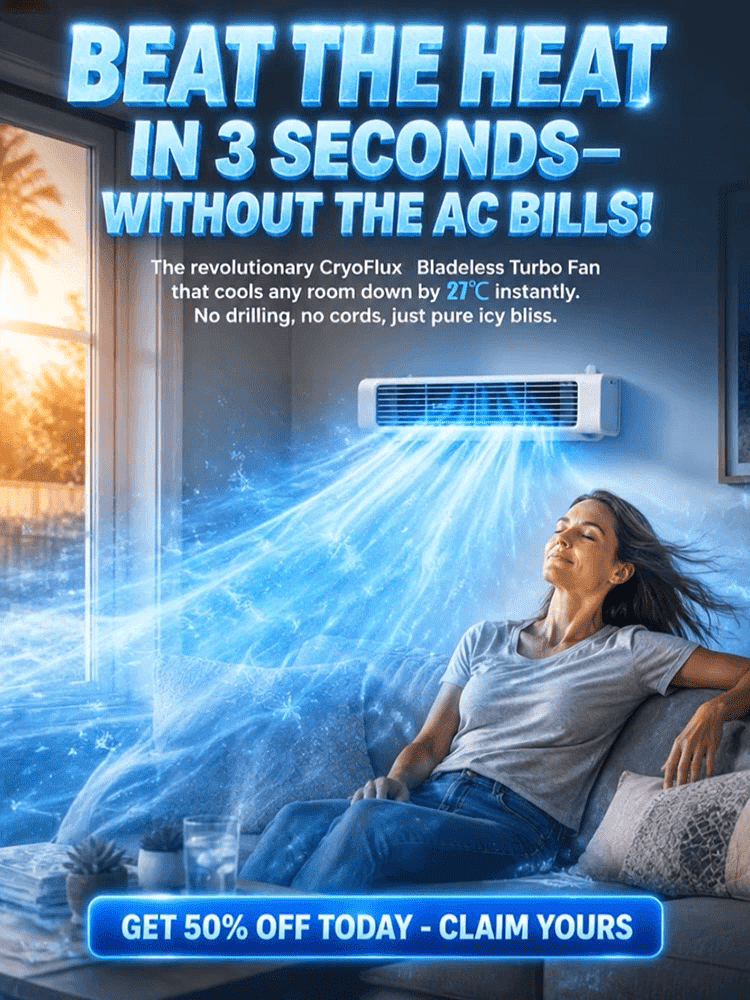 【Three-Second Rapid Cooling】Bladeless Turbo Tower Fan