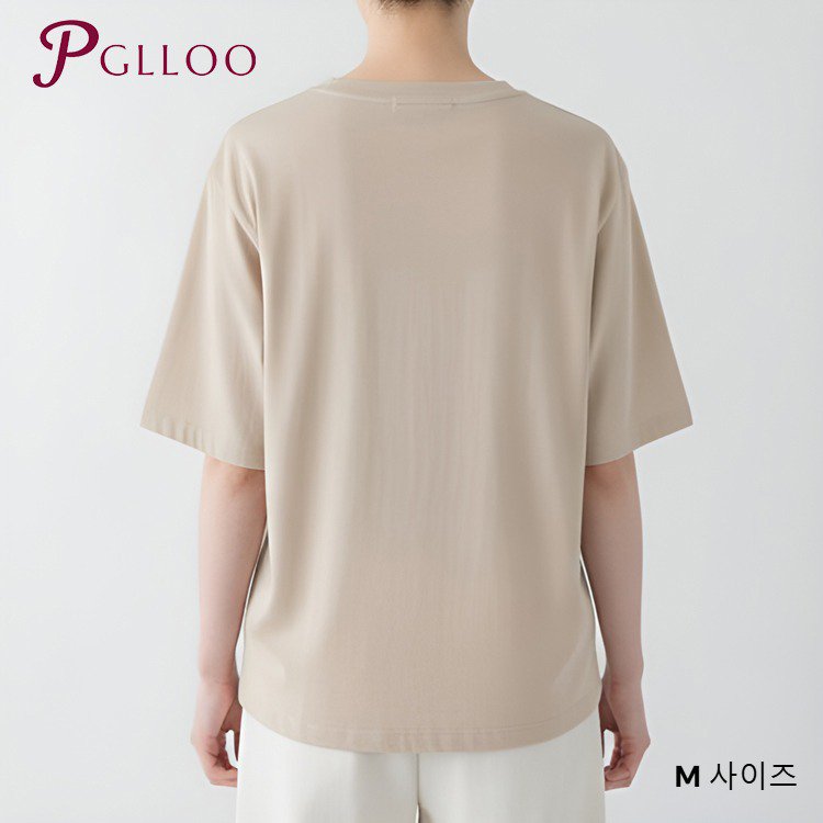 여성 착용 순면 반팔 베이스 레이어