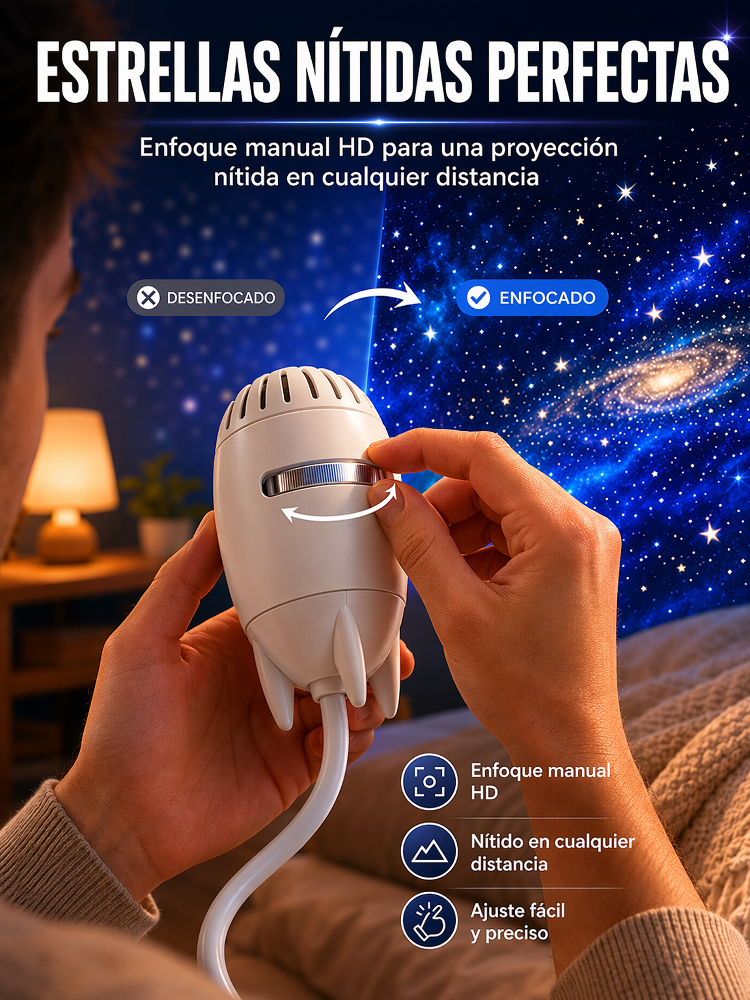 【Proyector de estrellas multifunción】Crea un universo romántico en 1 segundo - Imagen 4K ultra HD