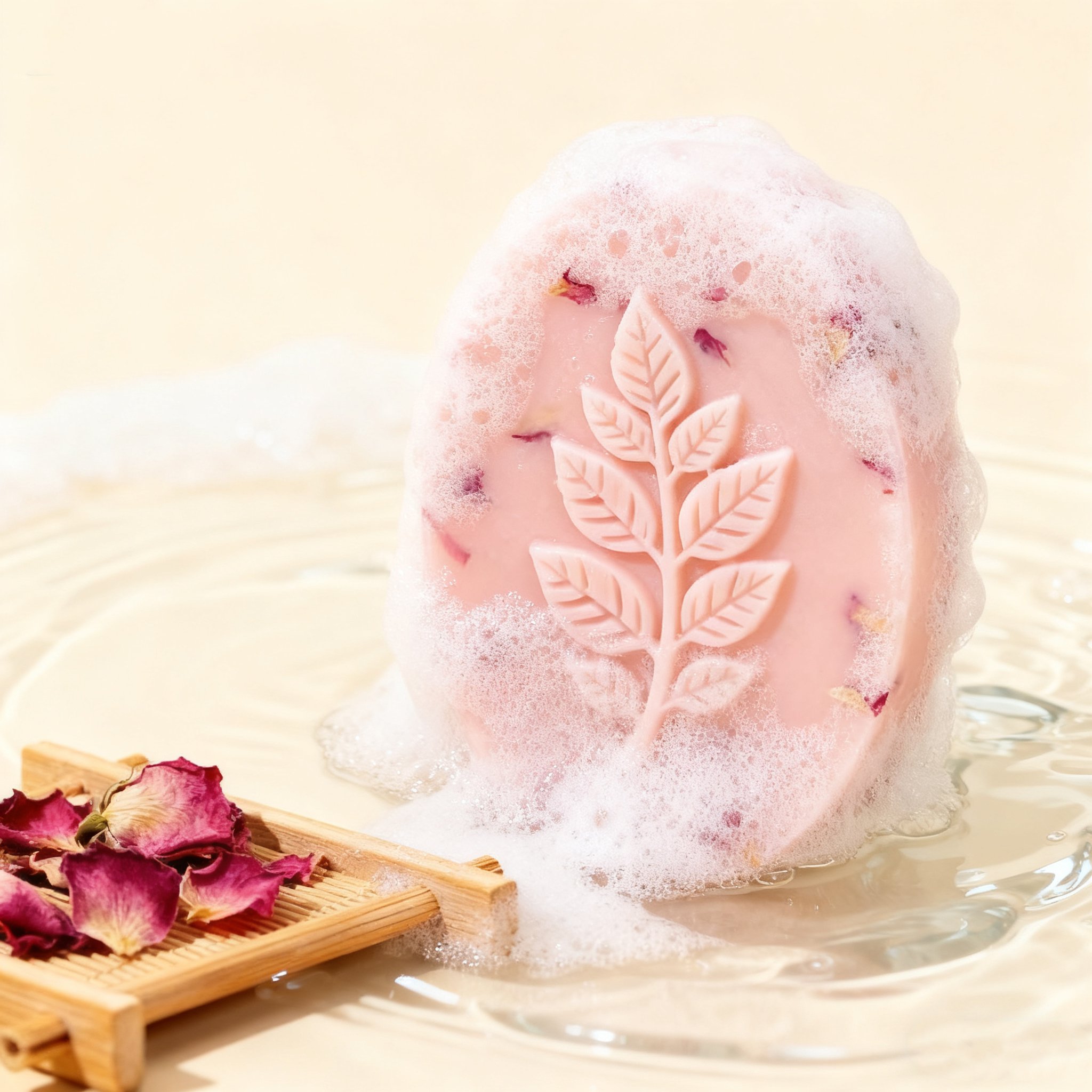 Růžové mýdlo s vůní růží – balení 3 kusy