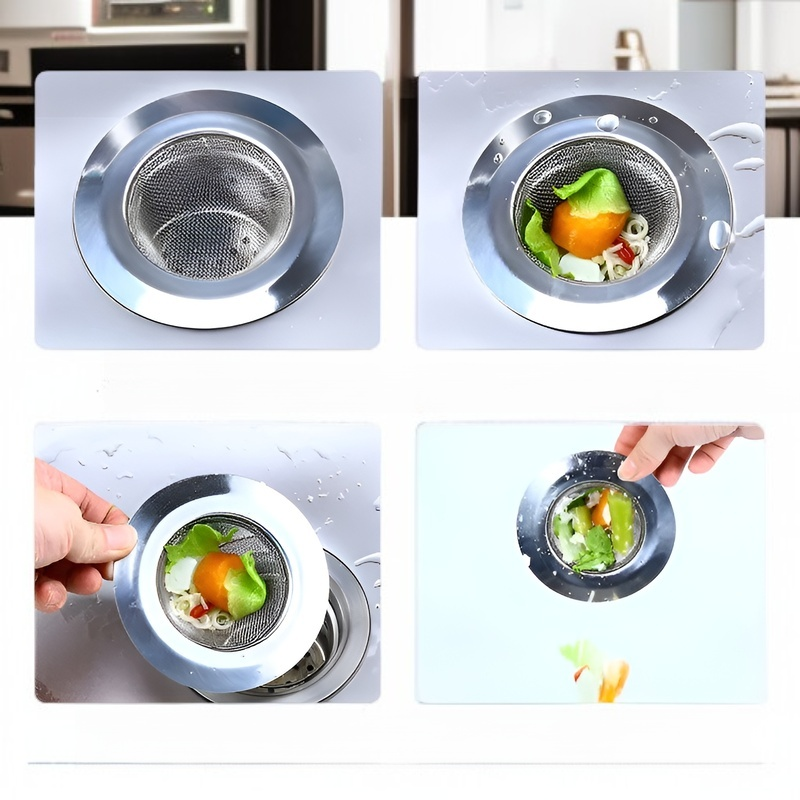 Stainless Steel Drain Filter for Bathroom Anti-Clog Anti-Leak